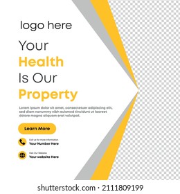 Your Health is Our Property Social Media Post Template Design