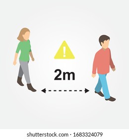 For your health and that of others: Take a minimum distance of 2m to other people.