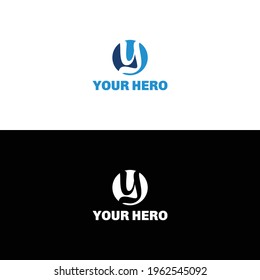 Your Hero Logo Design Vector Illustration