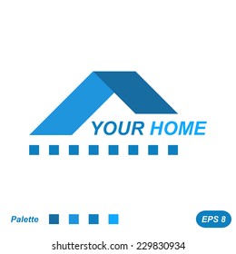 Your home logo concept, 2d flat illustration, vector, eps 8