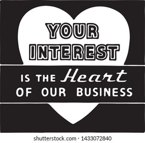 Your Interest - Retro Ad Art Banner for Business