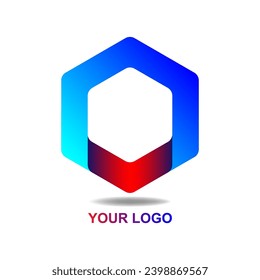 Your logo base of hexagon shapes , with blue gradient color , and red and black gradient color nice for logo your business