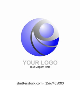 Your Logo based circle with blue colour it's philosophy is the waves of water and earth globe that make up the eyes