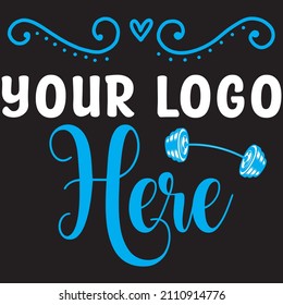 your logo here T shirt design, vector file.