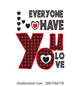 your love vector illustration editable - romance quotes 