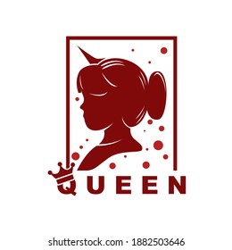 Your Majesty Queen Logo Design Vector