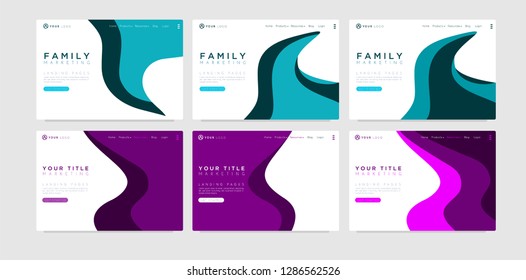 Your Marketing concept. astract shapes flying above surface. Landing page template. Vector illustration. - Vector 