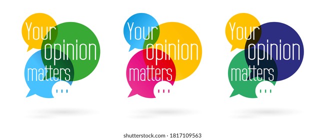 Your Opinion Matters On Speech Bubble