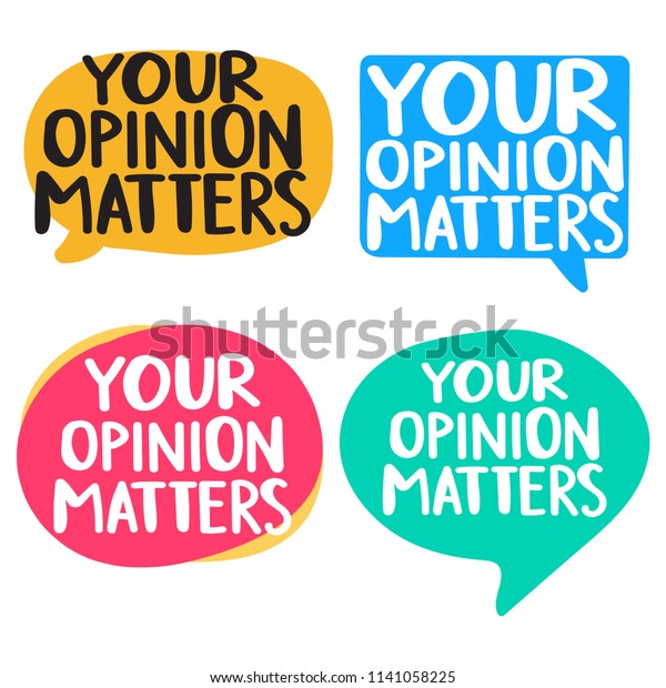 Your Opinion Matters Set Badges Icons Stock Vector (Royalty Free ...