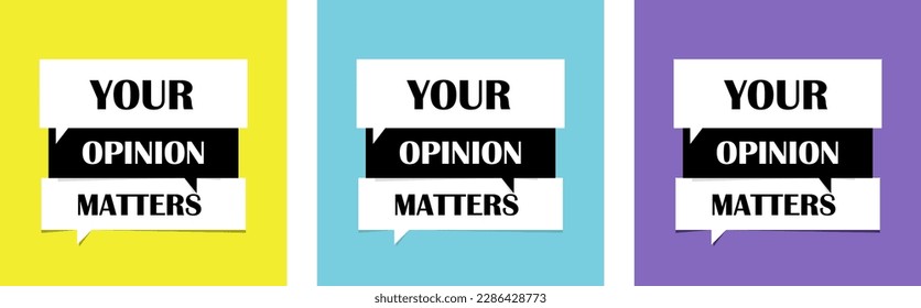 Your opinion matters set of posters