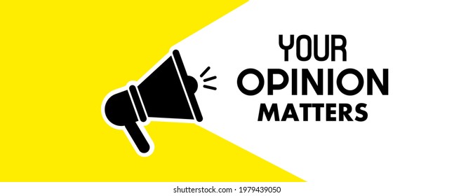 Your Opinion Matters Sign On White Stock Vector (Royalty Free ...