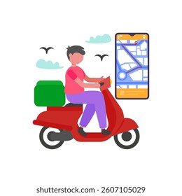 Your Order is on the Way Flat Vector Illustration