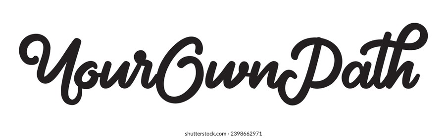 your own path text on white background.