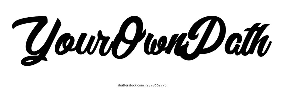 your own path text on white background.