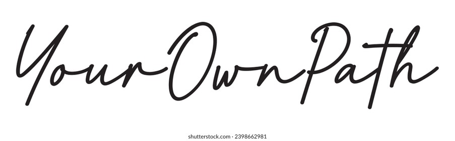 your own path text on white background.