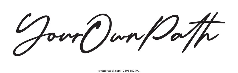 your own path text on white background.