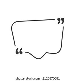 Your Quote Here Speech Bubble icon vector eps 10