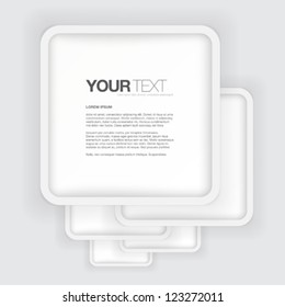 Your rounded greyscale text box background design vector