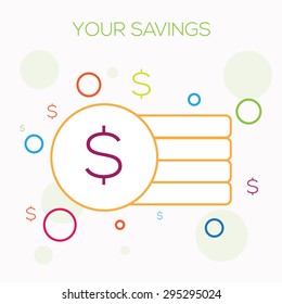 Your savings vector illustration, which can be used in your webdesign.