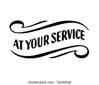 At Your Service 2 - Retro Ad Art Banner