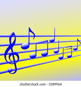 Tu brillante fondo musical de notas está listo.