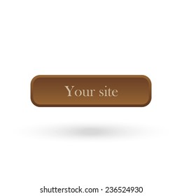 Your site brown vector button for a site