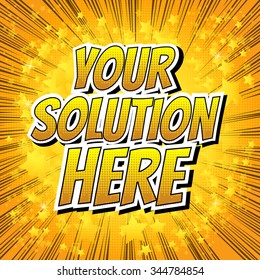 Your solution here - Comic book style word.