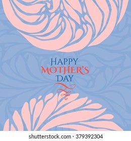 Your special day ornament card in pantone 2016 year colors serenity blue and rose quartz and place for your text.. Holidays card template. Vector