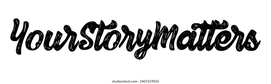 your story matters text on white background.