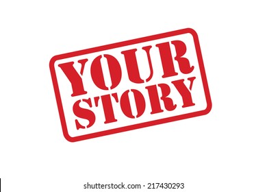 YOUR STORY Rubber Stamp vector over a white background.