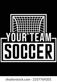 Your team soccer vector art design, eps file. design file for t-shirt. SVG, EPS cuttable design file svg