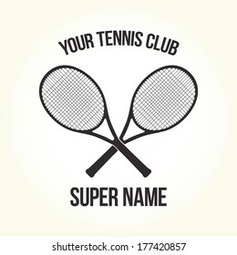 Your Tennis Club Logo Isolated Vector 