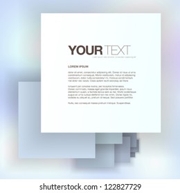 Your text box with abstract squares and colorful background design vector