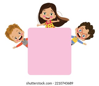 Your text here cute boy holding note paper