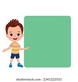 Your text here cute children holding note paper