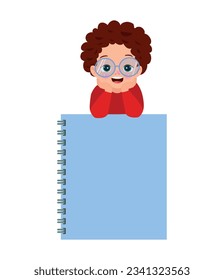 Your text here cute children holding note paper