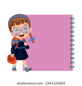 Your text here cute children holding note paper