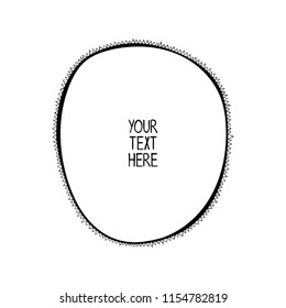 Your text here. Frame. Isolated vector object on white background.