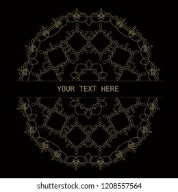 Your text here Logo Banner Gold Ornament Art Deco Art Nouveau Floral