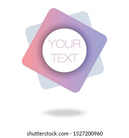 Your text here. Minimal Pattern. Abstract Poster. Colorful Geometric Background.  3d Fluid Banner.