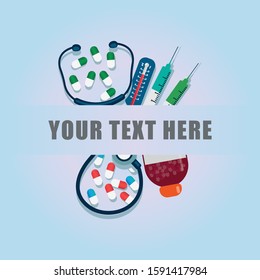 Your Text Here Slogan, Medical Vector Modern Icons