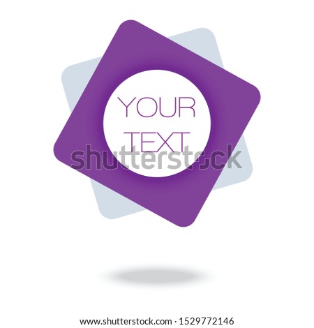 Your text here. Violet Minimal Pattern. Abstract Poster. Colorful Geometric Background.  3d Fluid Banner.