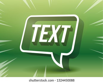 Your text on Speech bubble