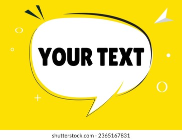 Your text speech bubble text. Hi There on bright color for Sticker, Banner and Poster. vector illustration.