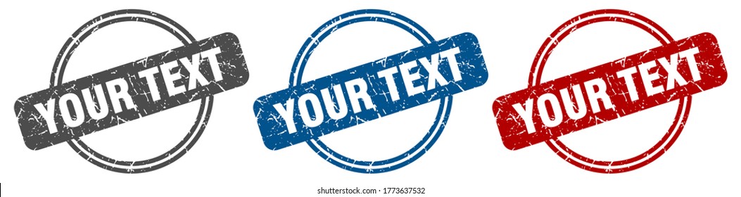 your text stamp. your text sign. your text label set