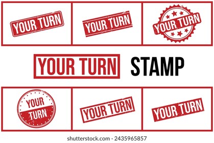 Your Turn Rubber Stamp Set Vector