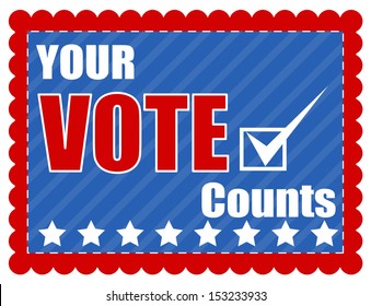 your vote counts - Election Day Vector Illustration