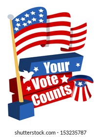 your vote counts - Election Day Vector Illustration