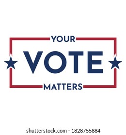 Your Vote Matters Graphic For Election With Red And Blue Colour