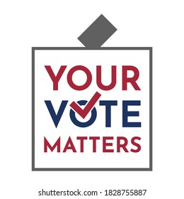 Your Vote Matters graphic for election with red and blue colour